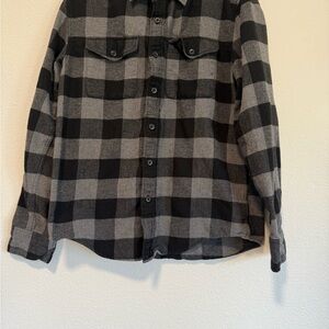 American Eagle Outfitters Black and Gray Checkered Shirt